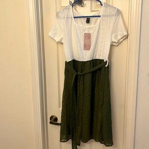 Two Tone Belted Dress. Brand New!